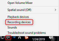 Win10 recording devices