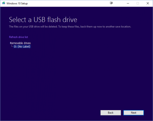 refresh the USB list