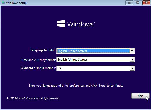 how to reinstall windows10 boot install screen