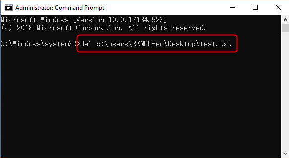 Delete Files or Folders with Command Prompt