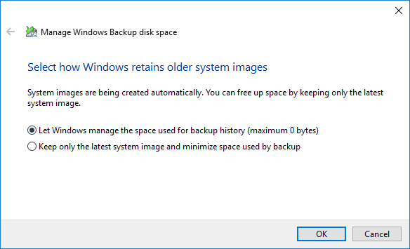 delete older system images