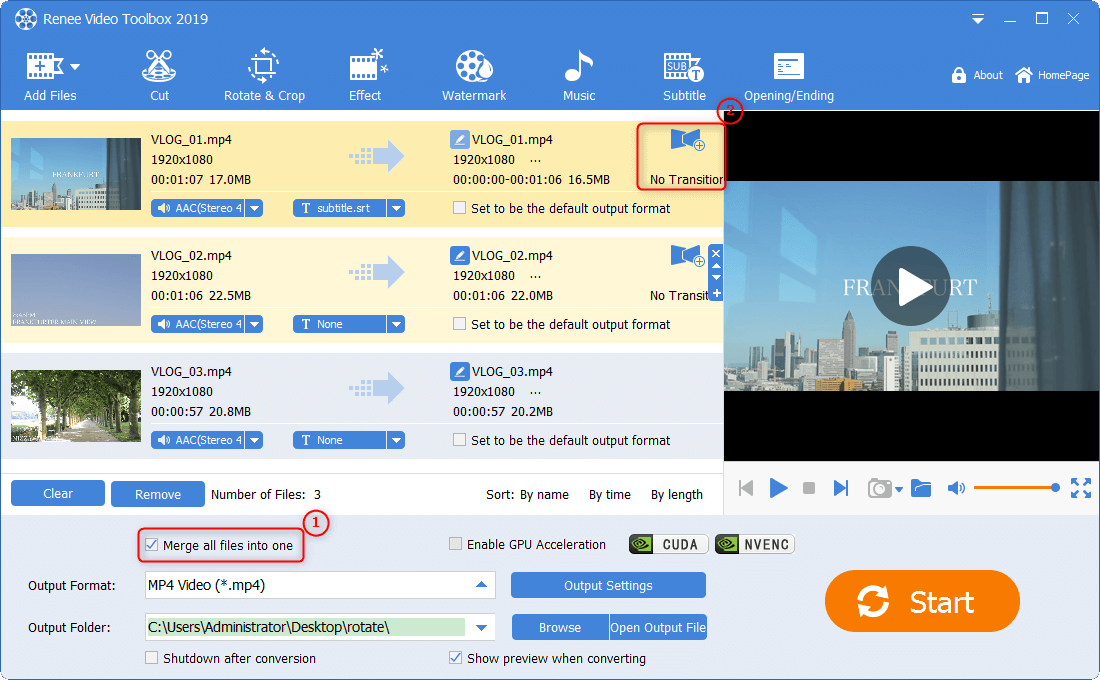 add and merge videos into one