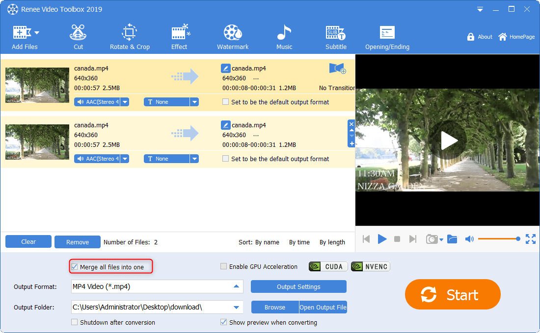 use a movie maker to merge all videos downloaded from youtube into one