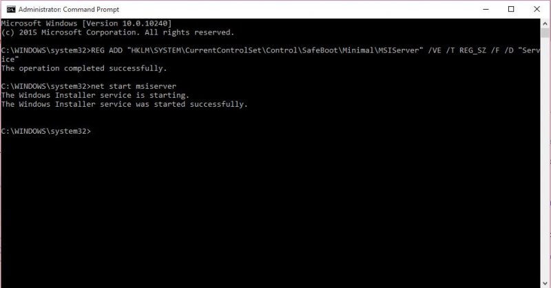 uninstall program in safe mode through command prompt 2