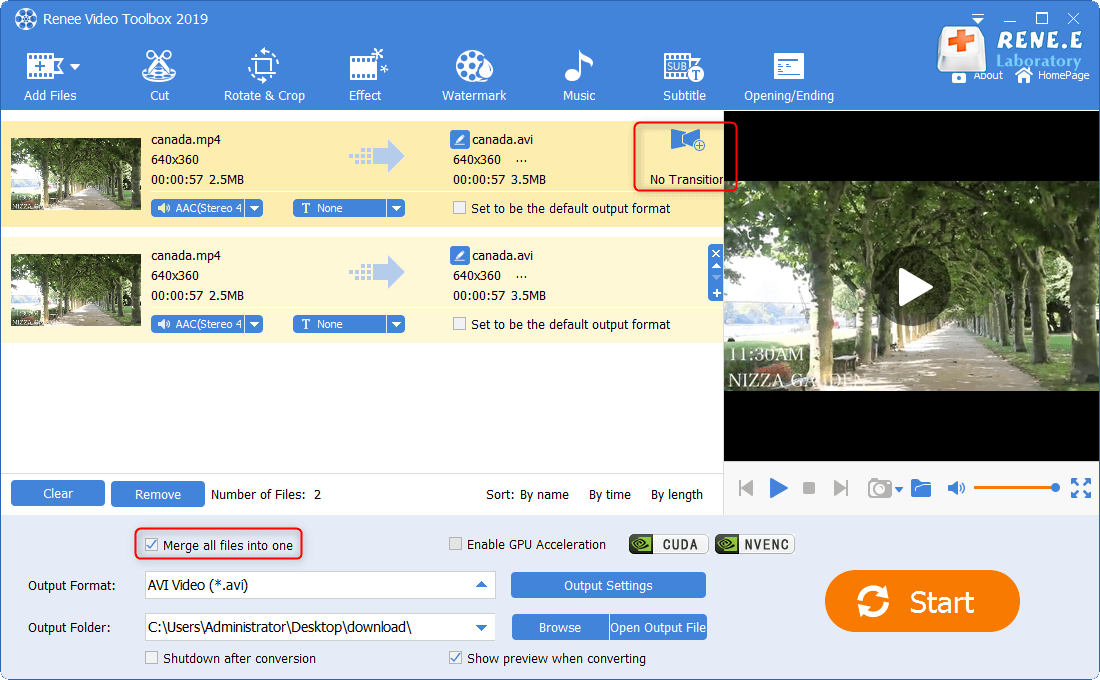 join the video files such as ts files into one