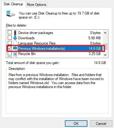 Remove previous Windows installation