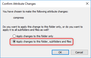 apply changes to the folder