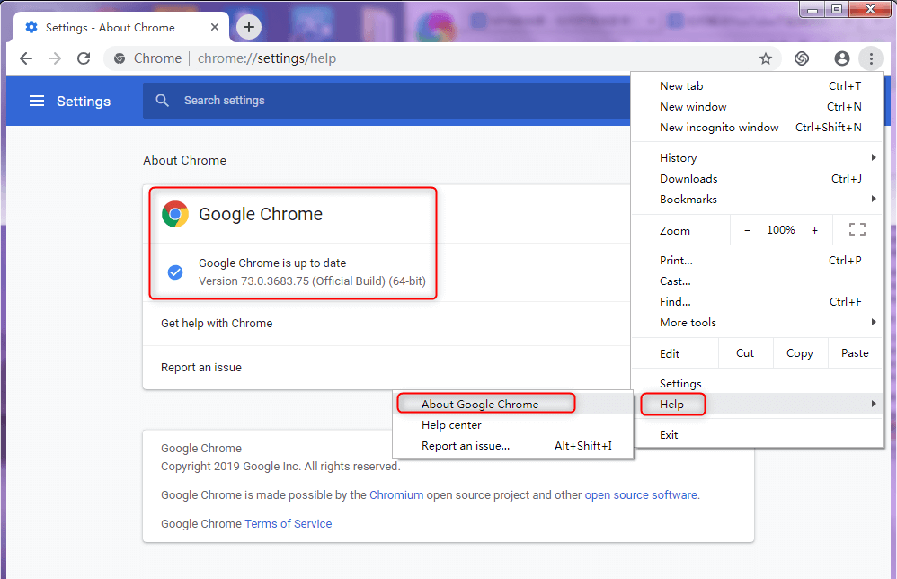 check chrome update