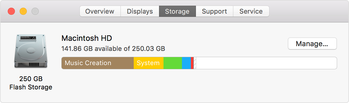 check mac storage usage