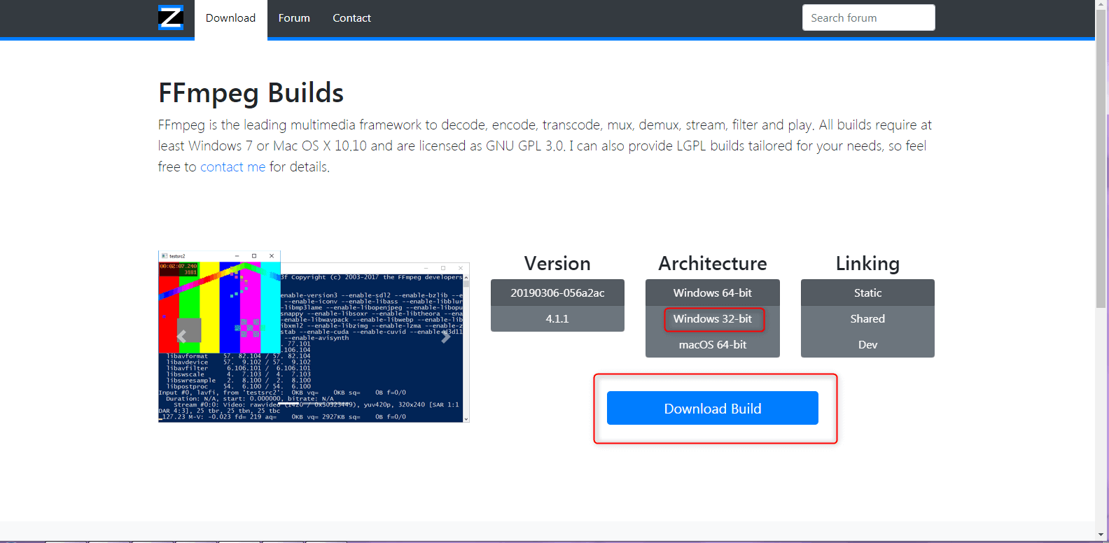 ffmpeg download build