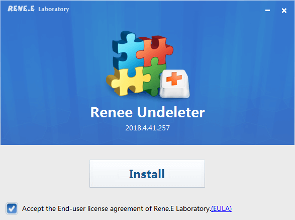 install and launch renee undeleter for data recovery