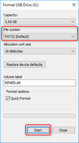 how to format the SD card or reformat a hard drive