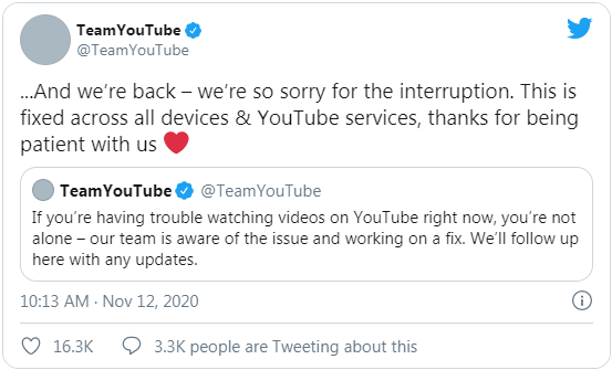youtube error fix problem
