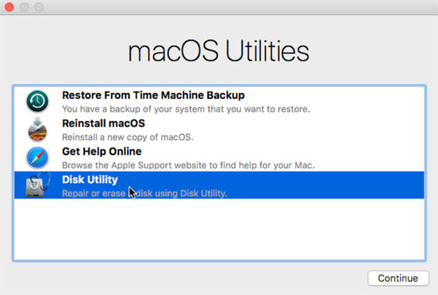 macOS disk utility