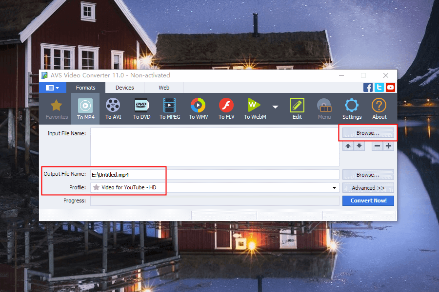 click browse to combine mp4 files in avs video converter