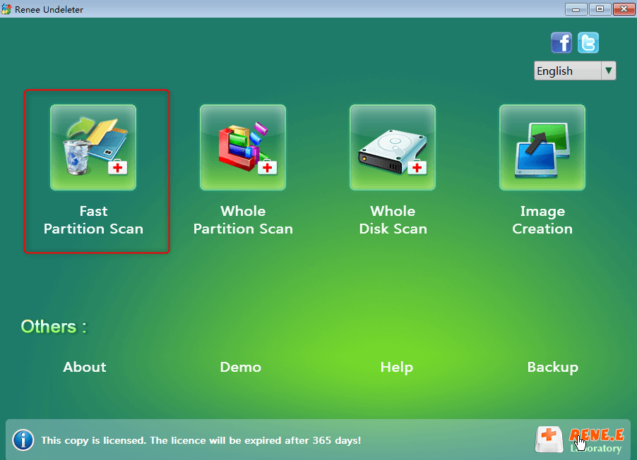 start a fast partition scan