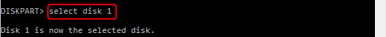 type select disk in diskpart to initialize the disk