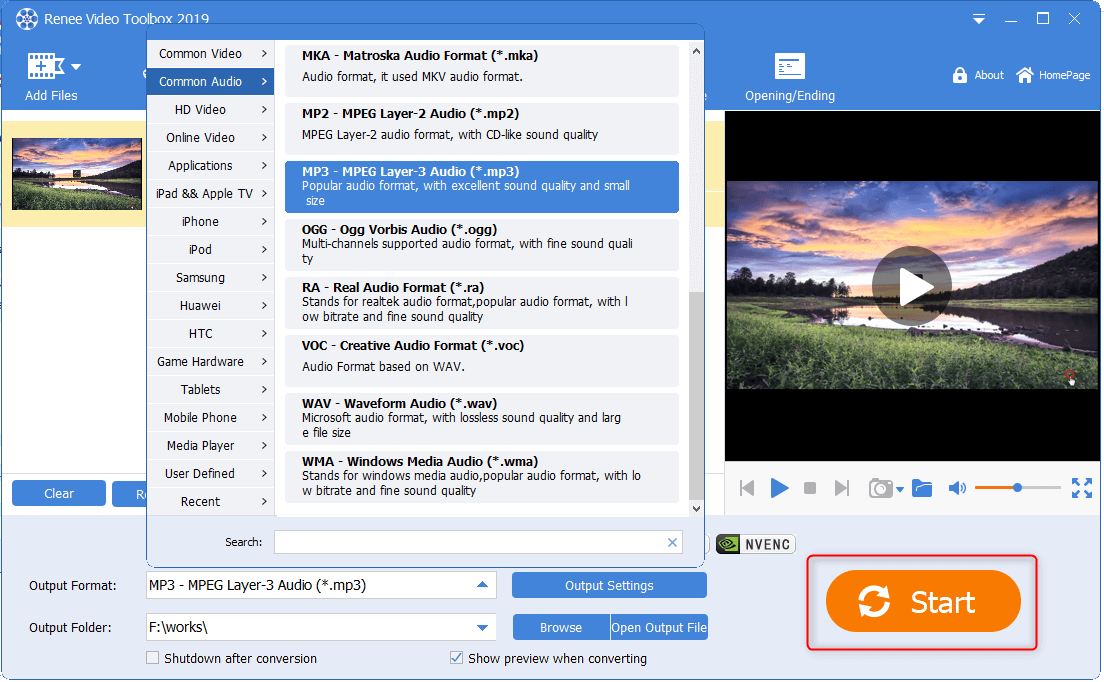 how to seperate mp3 audio from mp4 video in renee video editor pro