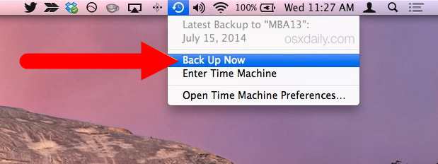 Back up MacBook manually