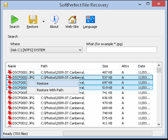 free softperfect for sd card recovery