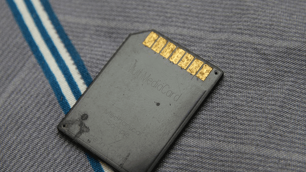 sd card is burned out to be black