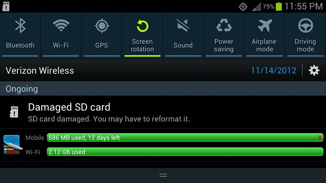 damaged sd card has to be reformatted