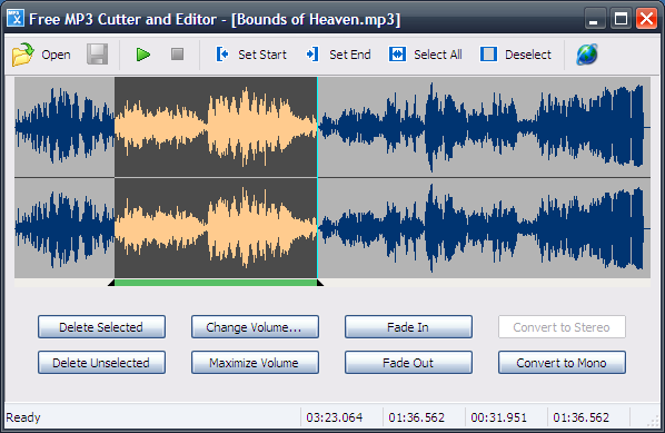 use free mp3 cutter and editor to edit audio files