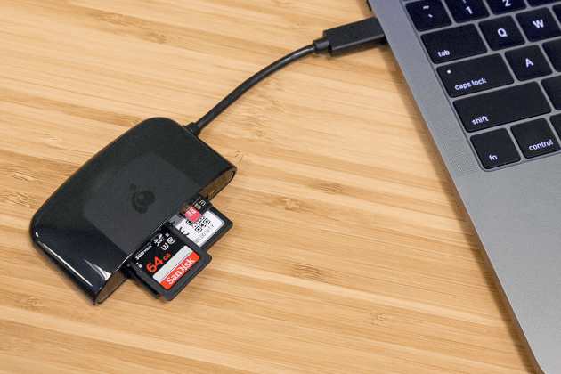 use sd card reader to connect to the computer