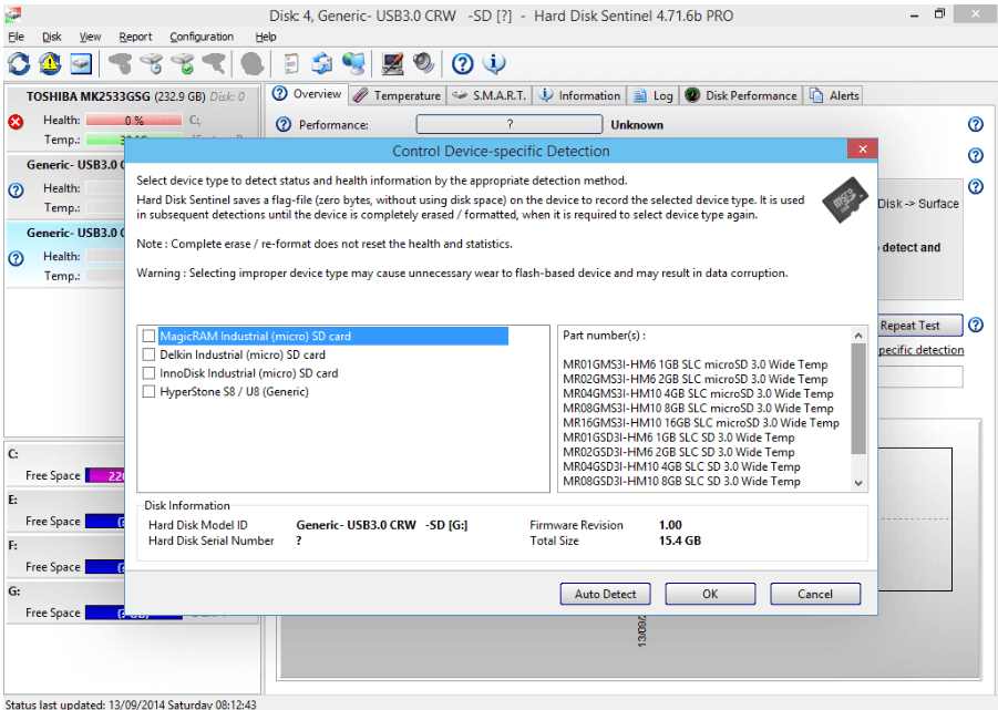 use Disk generic to get information of SD card lifespan