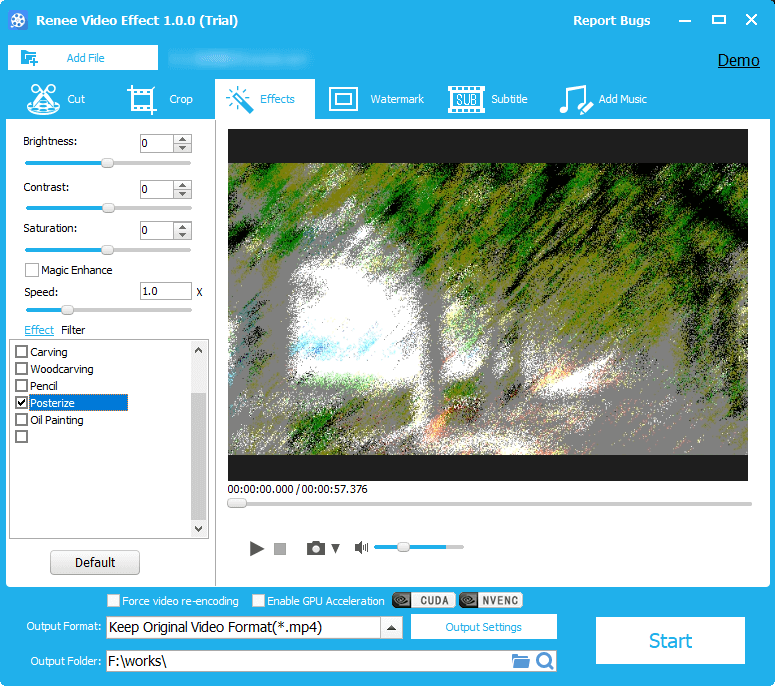 add special effects in renee video editor