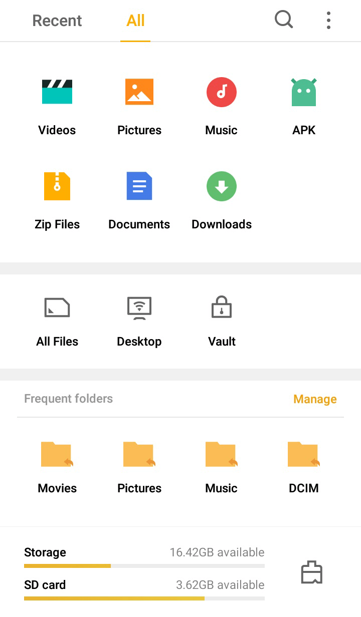 go to see all files in meizu phone