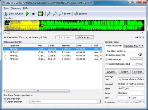 how to cut music with easy mp3 cutter