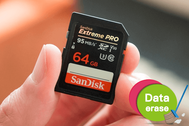 how to clear data on a sd card