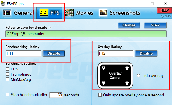 download and install fraps game screen recorder