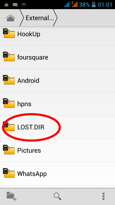 what is lost dir file in adroind smart phone
