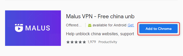 add malus vpn to chrome