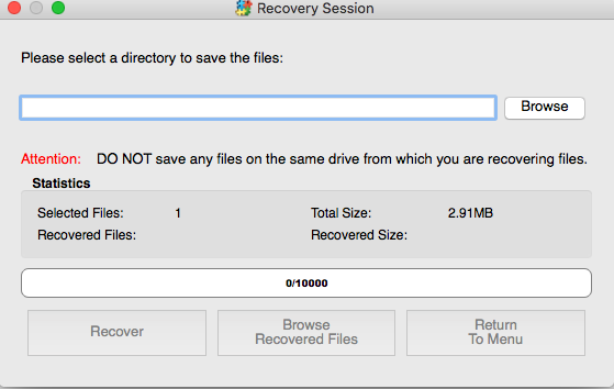 click to recover files in whole partition in renee undeleter on mac