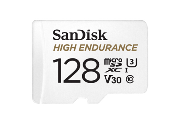 the best sd card for a security camera is sandisk 128gb
