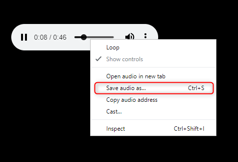 save the joined audio file in aconvert