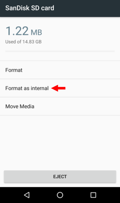 how to use and format sd card as internal memory