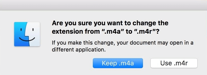 change the file extension from m4a to m4r