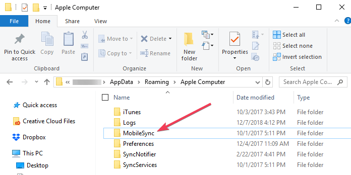 search mobilesync in c disk