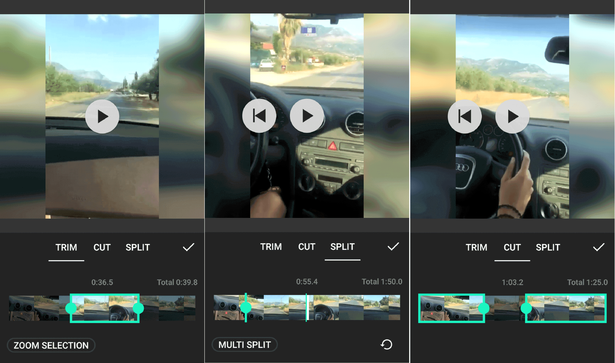 cut videos on android inshot video editor