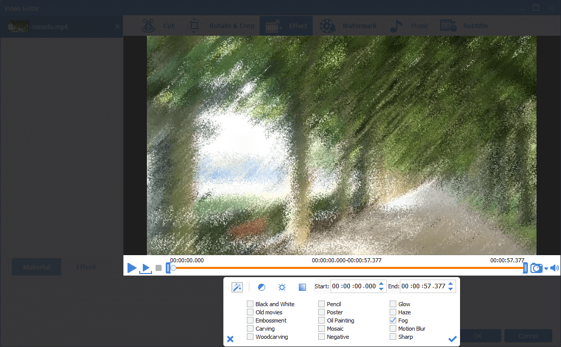 add video effects on the target video with renee video editor pro