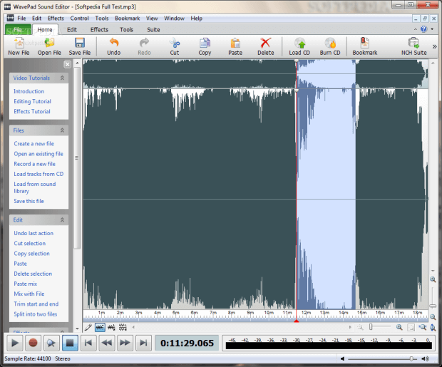 use wavepad to combine audio files