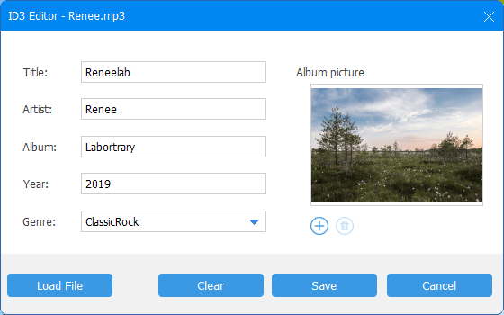 add album inforamtion in id3 editor