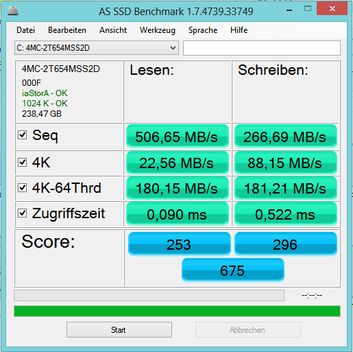run ssd health check with as ssd benchmark