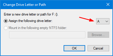 assign a new drive letter for the disk