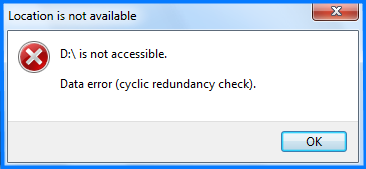 cyclic redundancy check data error