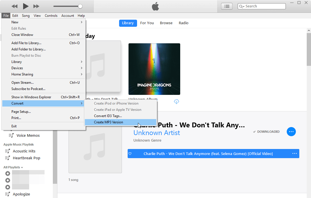 convert cda files to mp3 version on itunes